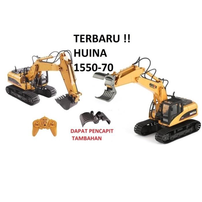 Huina 1550 15 Channel Excavator With Metal Shovel Rc Alat Berat