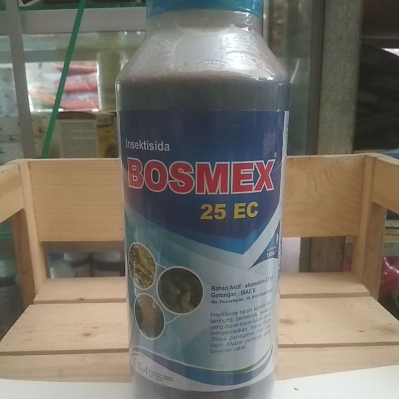insektisida bosmex 25ec bahan aktif abamektin 25ec kemasan 1 liter obat sundep dan trips