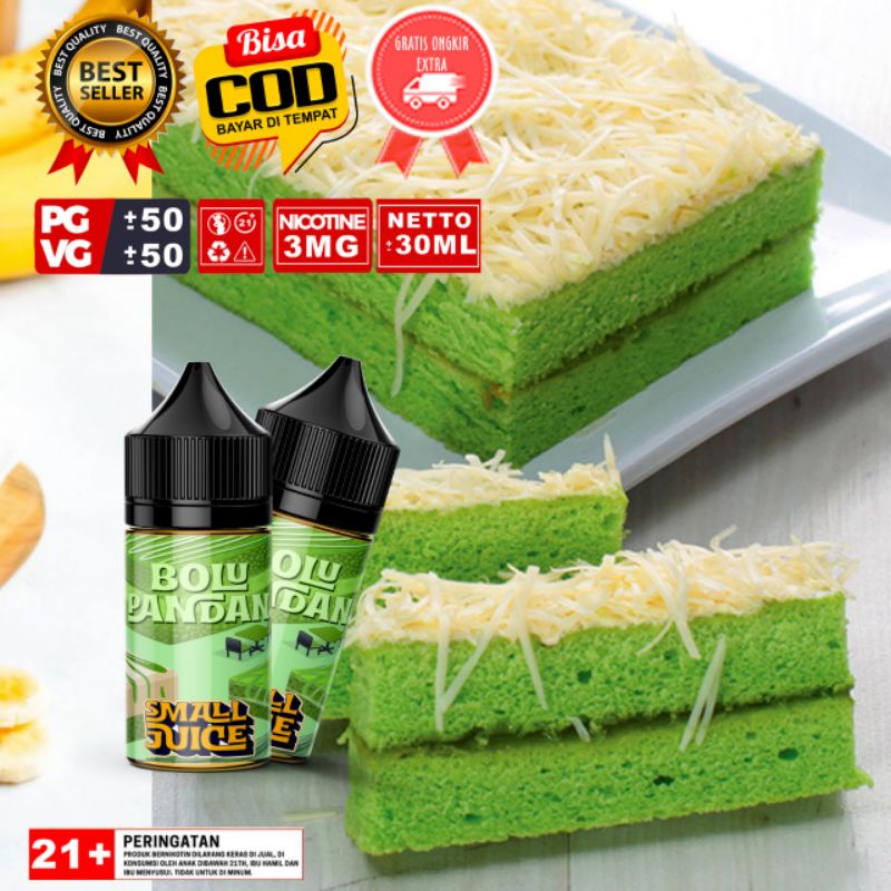 LIQUID FREEBASE 30ml Bolu Pandan 3mg murah cukai