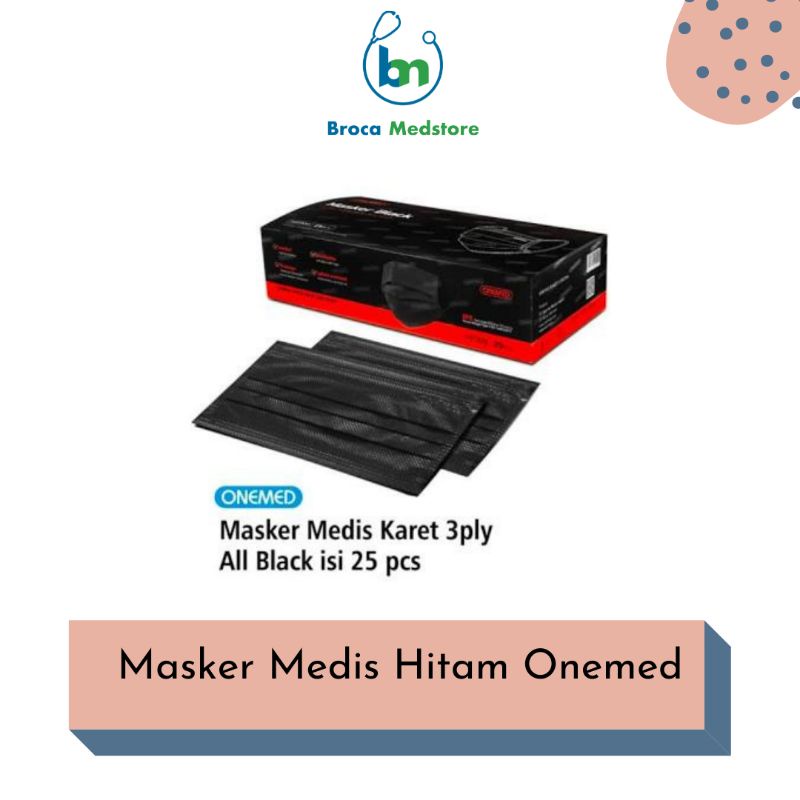 Masker bedah karet hitam