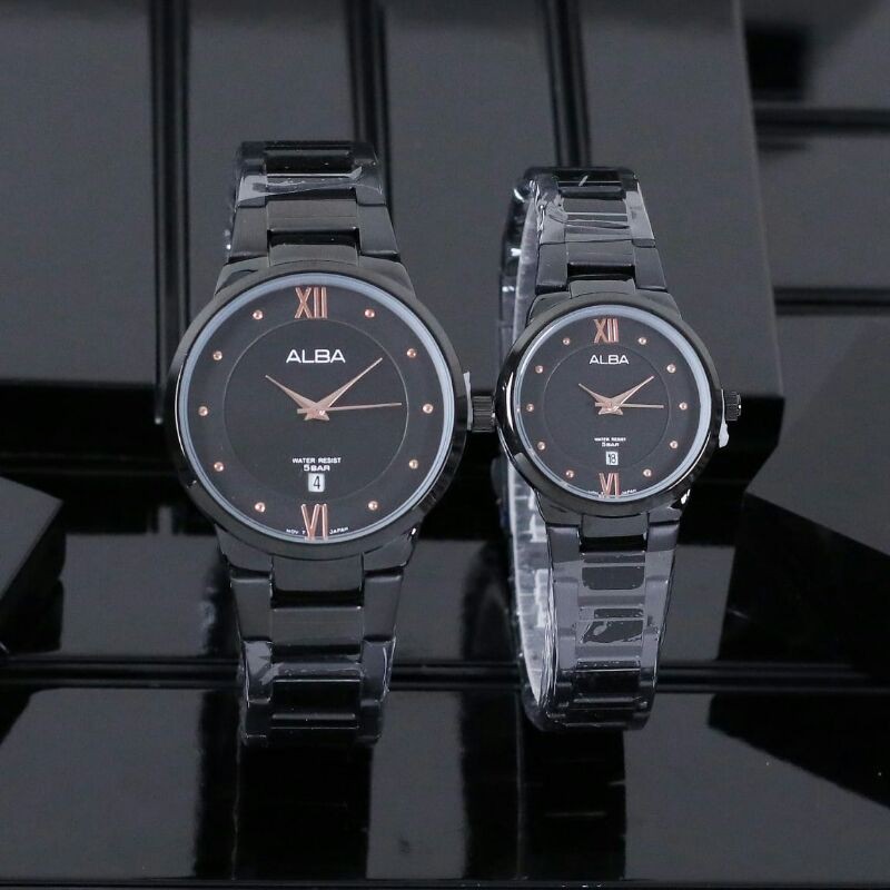 JAM TANGAN COUPLE/PASANGAN ALBA KW SUPER TERBARU ELEGANT HARGA BERSAHABAT