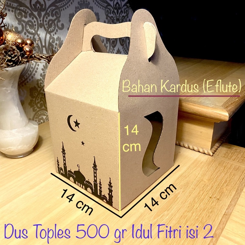 Dus Toples 500 gr isi 2 uk 14x14x14 / Box Kotak Dus Toples isi 2 / Box Toples Dus 500 gram isi 2 / Dus Box Kotak Toples 500gram 500gr 500 gram