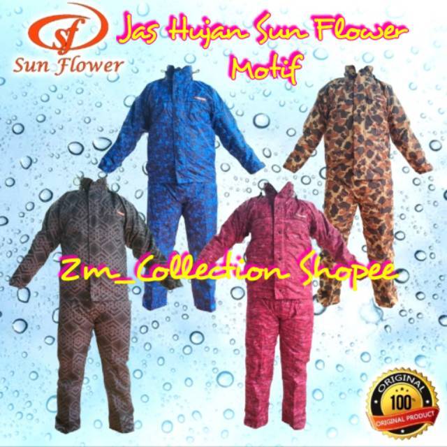 JAS HUJAN SUNFLOWER MOTIF M L XL SUN FLOWER ORIGINAL 100%