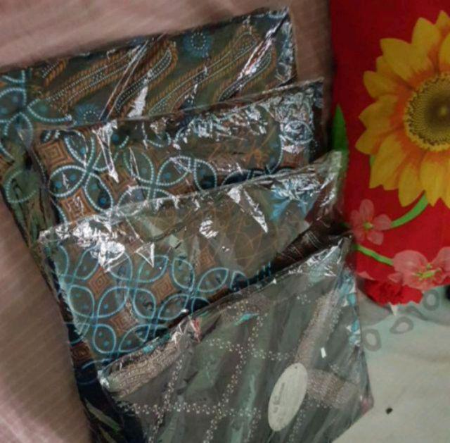 Batik Couple Keluarga Sania Ruffle Ori Ndoro Jowi Dnt Motif Seno Biru