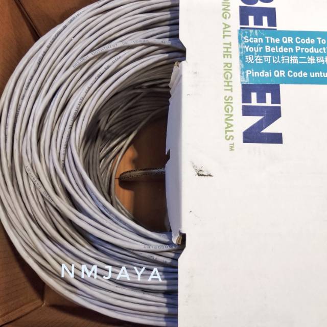 Belden Kabel Lan 100 meter UTP Cat5e siap pakai sudah dicrimping rj45 Belden 1583A Abu abu