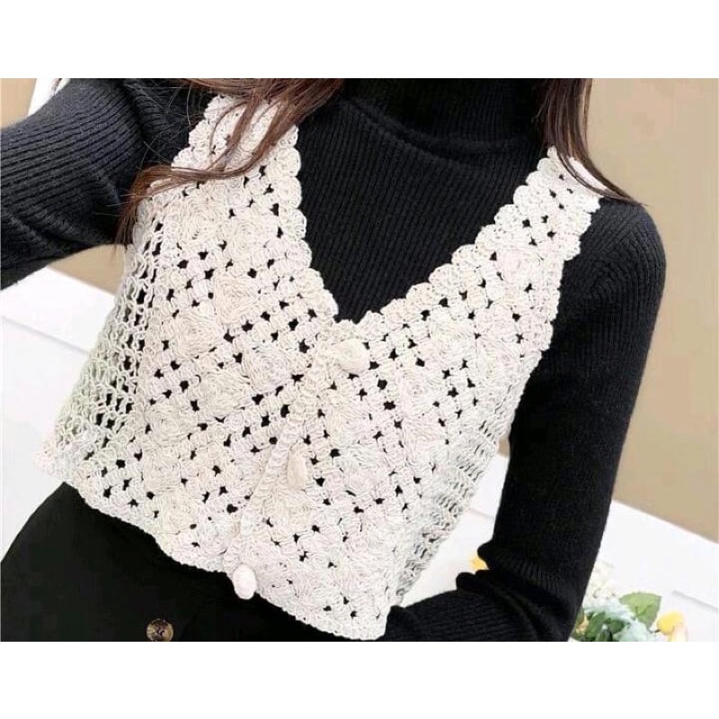 ROMPI RAJUT ANYAM / ROMPI RAJUT WANITA / KNIT VEST/VEST KOREAN TOP