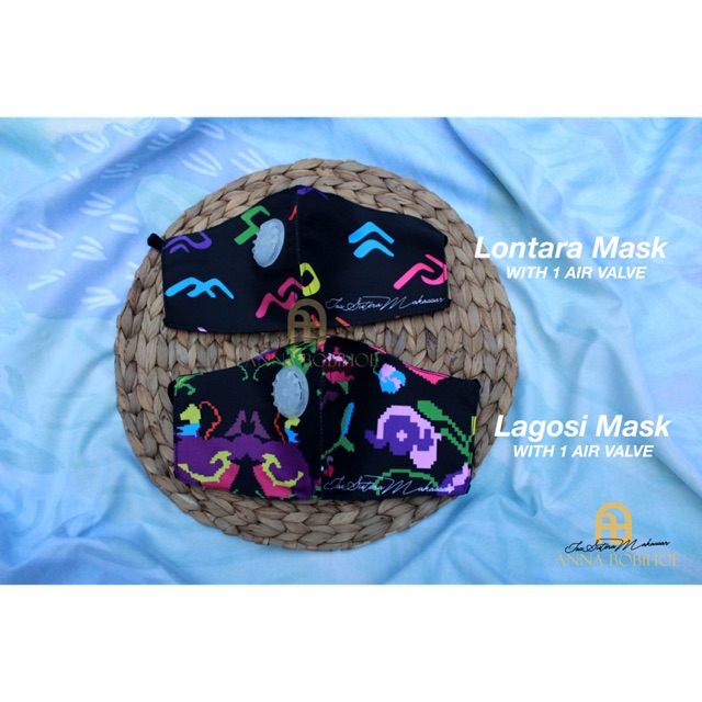 Masker kain waterproof Tas Sutera Makassar / 1 Katup Filter udara