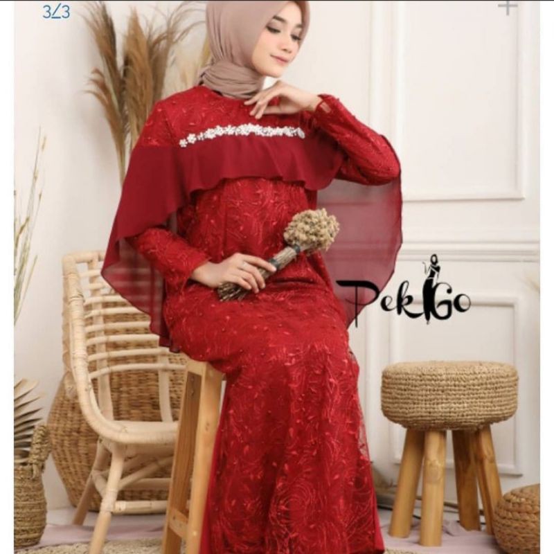 Preloved_Dress Senja Pekgo_apparel / Maroons size Xs