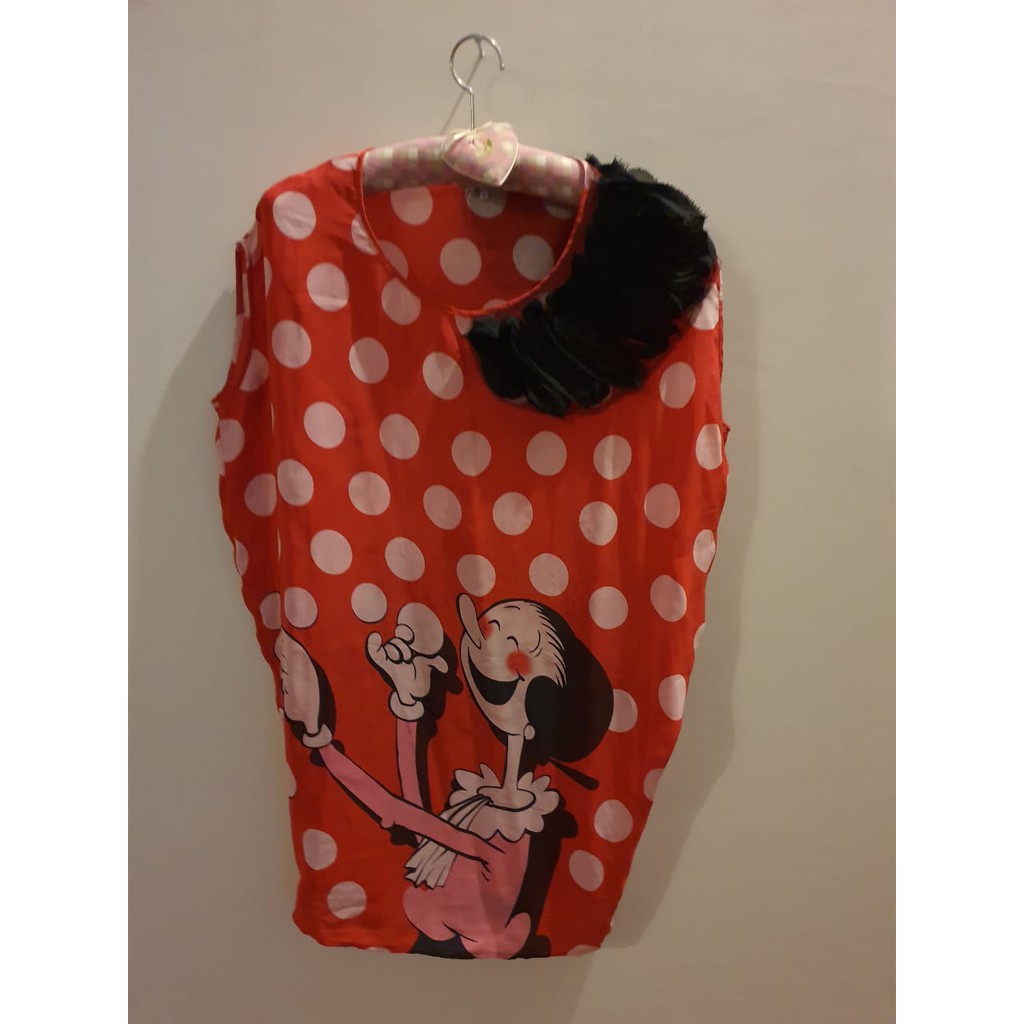 atasan moschino polkadot second