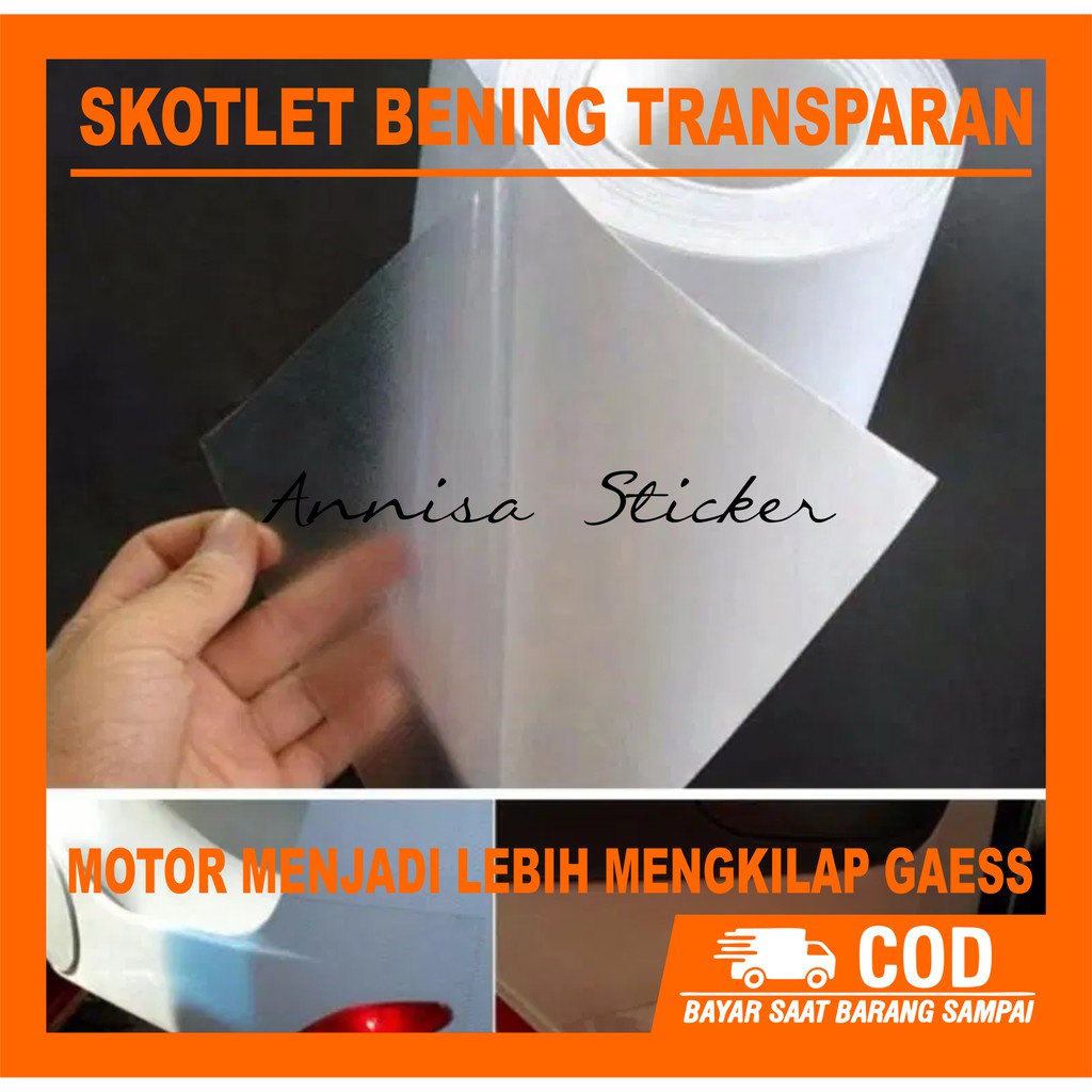 Skotlet Anti gores Motor bening transparan