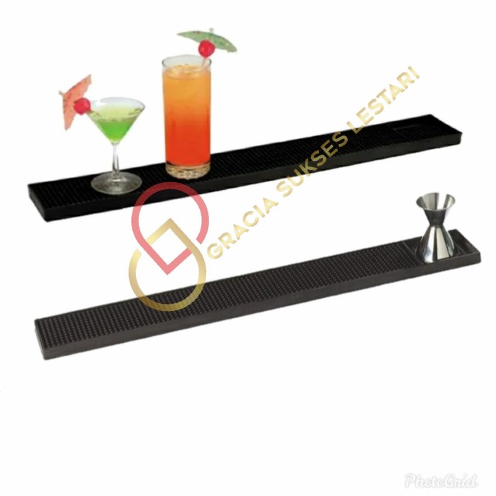 BAR MAT BARTENDER RUBBER MAT ALAS GELAS TEA SET