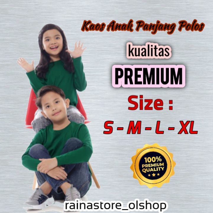 KAOS POLOS COMBED 30S//KAOS ANAK PANJANG//KAOS POLOS