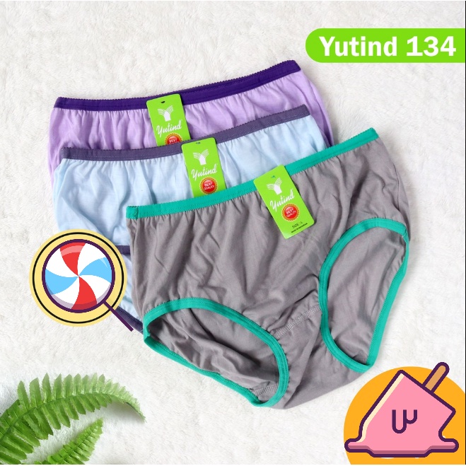 12pcs CD Wanita Yutind 134 Maxi | Celana Dalam Yutind Perempuan Dewasa | Open Sorx Grosir Lusinan