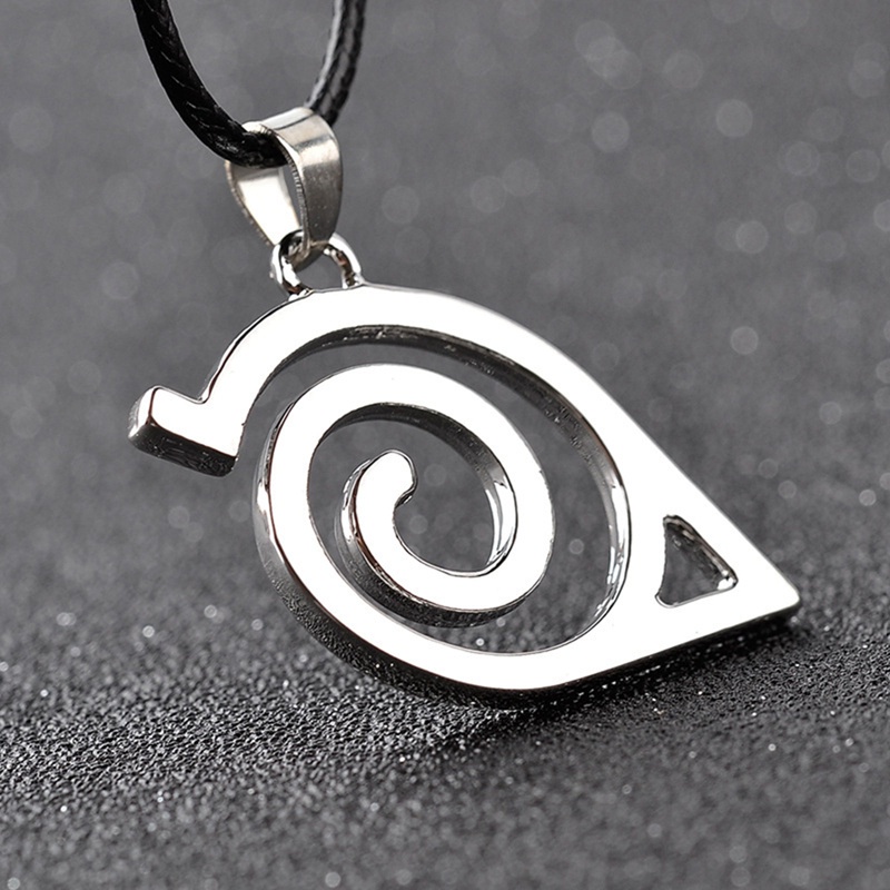 Anime NARUTO Konoha Logo Cosplay Necklace Pendants Props Jewelry