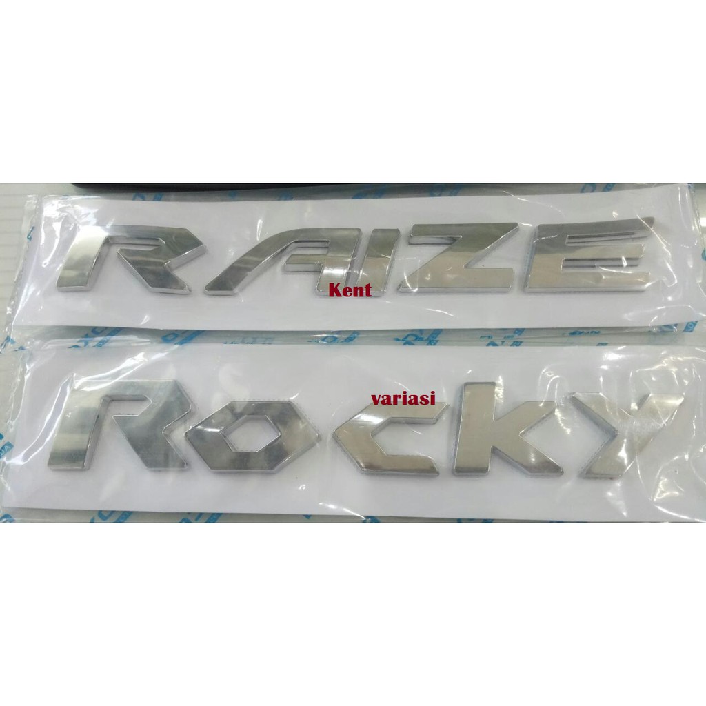 Emblem Kap Mesin Mobil Rocky Raize Chrome