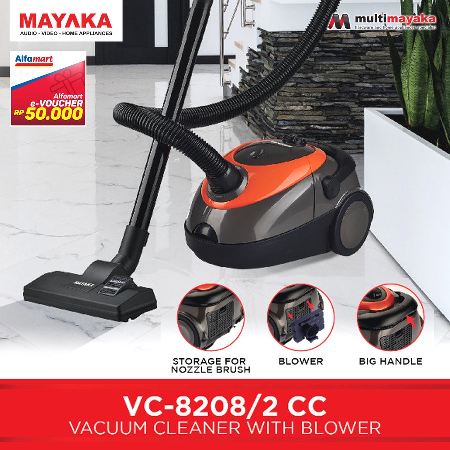 Vacuum Mayaka VC-8208/2 CC Cleaner with Blower Sedotan Kuat Dan Kapasitas GEDE