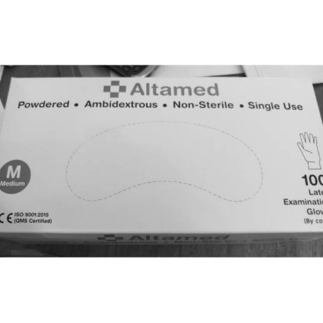Altamed latex examination glove