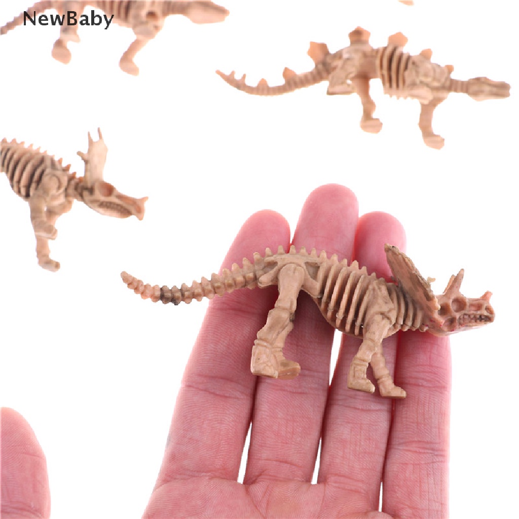 12pcs Mainan Fossil Dinosaurus Bahan Plastik Untuk Hadiah Anak