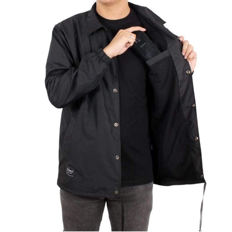 BRCO Jacket Coach Jaket Pria Wanita Black