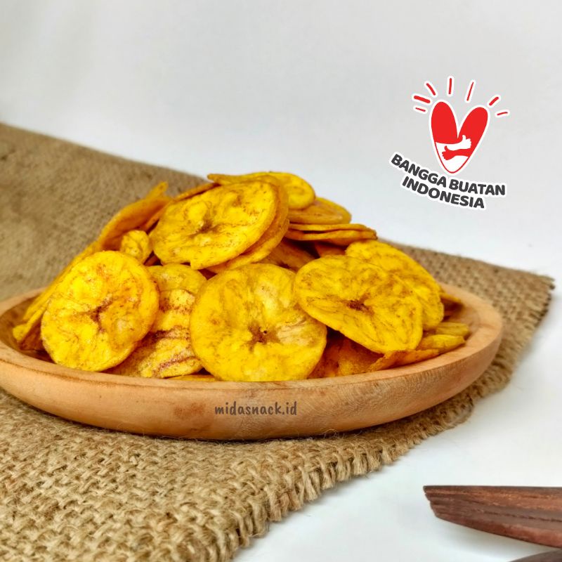 Jual Cemilan Gurih Keripik Pisang Manis Bulat 250 Gr Jajanan Tempo Dulu