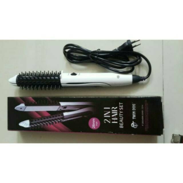 Twindog , TD 799 Twin dog , Catok Keriting  , Curly ,  Catok rambut, catok harpin 2in1