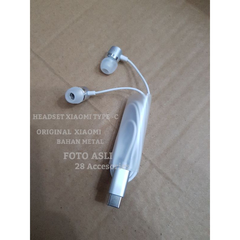HEADSET XIAOMI TYPE C METAL ORIGINAL HANDSFREE HEADSET ORI