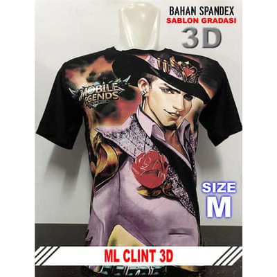 kaos distro game online - ml clint 3d - kaos pria mobile legend