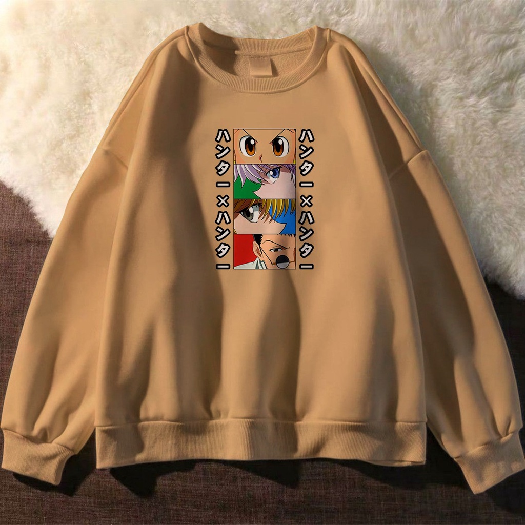 SWEATER ANIME GON &amp; FRIENDS CREWNECK ANIME HUNTER X HUNTER SIZE M-XXL  -  CREWNECK UNISEX TEBAL PREMIUM