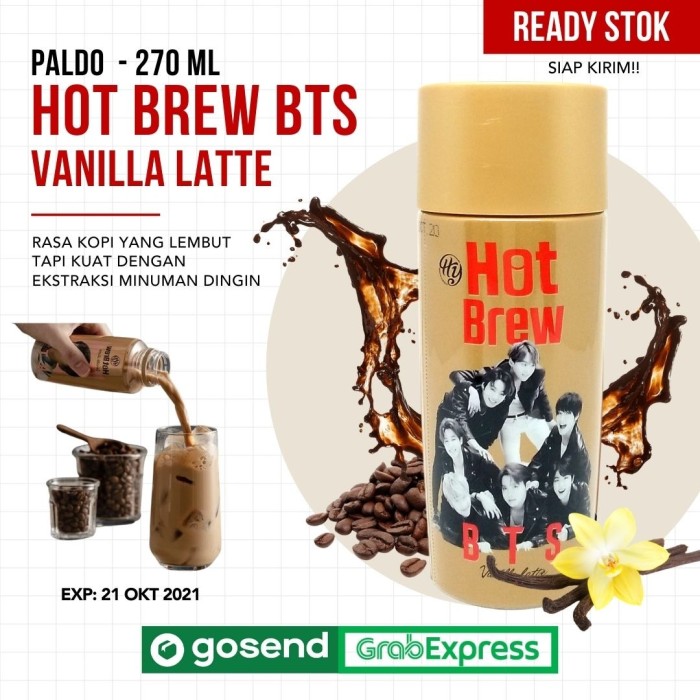 

MURAH Paldo Hy BTS Hot Brew Vanilla Latte 270 ml Minuman Kopi Korea