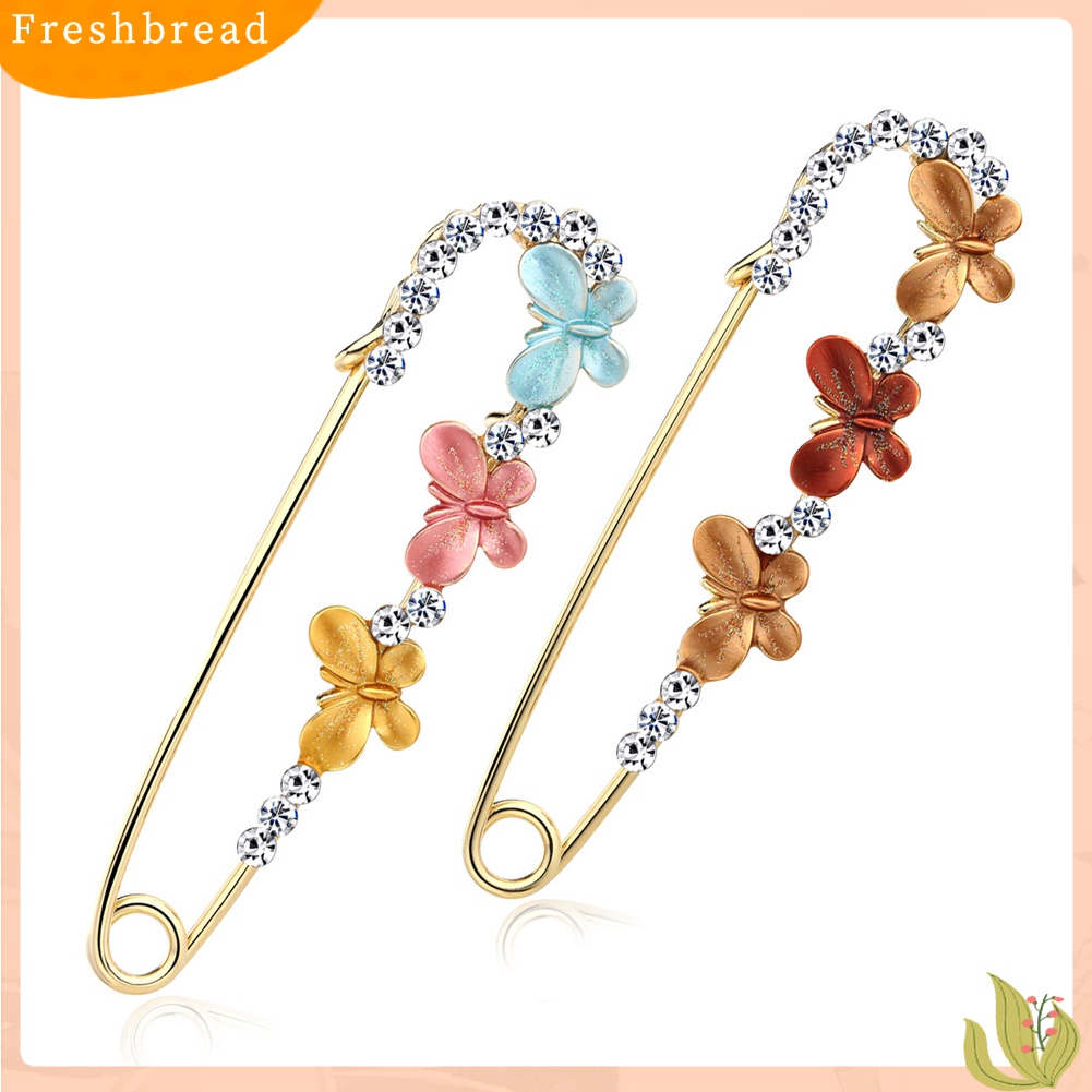 Terlaris Women Girl Colorful Butterfly Rhinestone Epoxy Brooch Pin Lapel Costume Jewelry