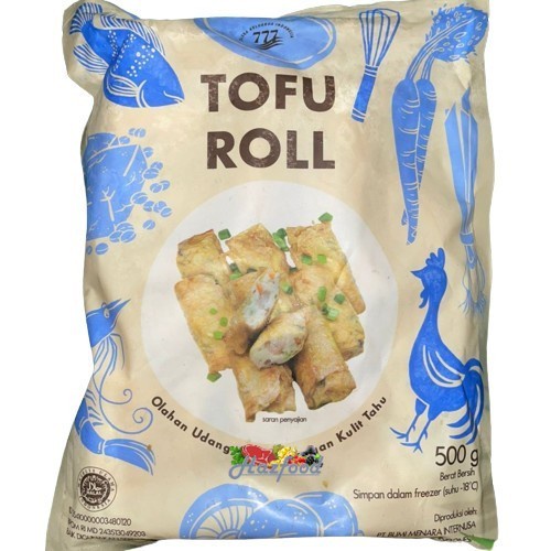 

777 Big Tofu Roll Frozen / Dimsum Udang Kulit Tahu - 500 Gram