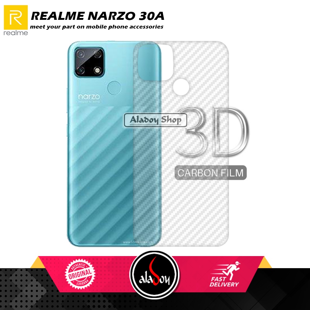 Case REALME NARZO 30A Armor Fusion Transparent Casing Free Skin Carbon 3D