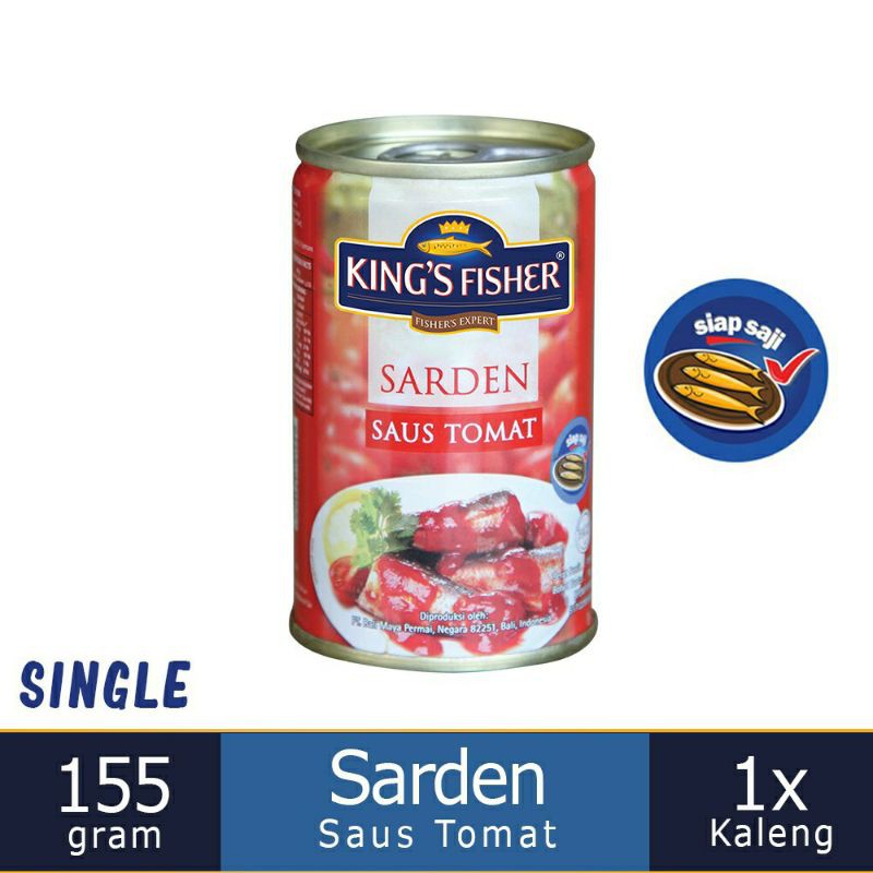 

King's Fisher Sarden Saus Tomat 155 gr