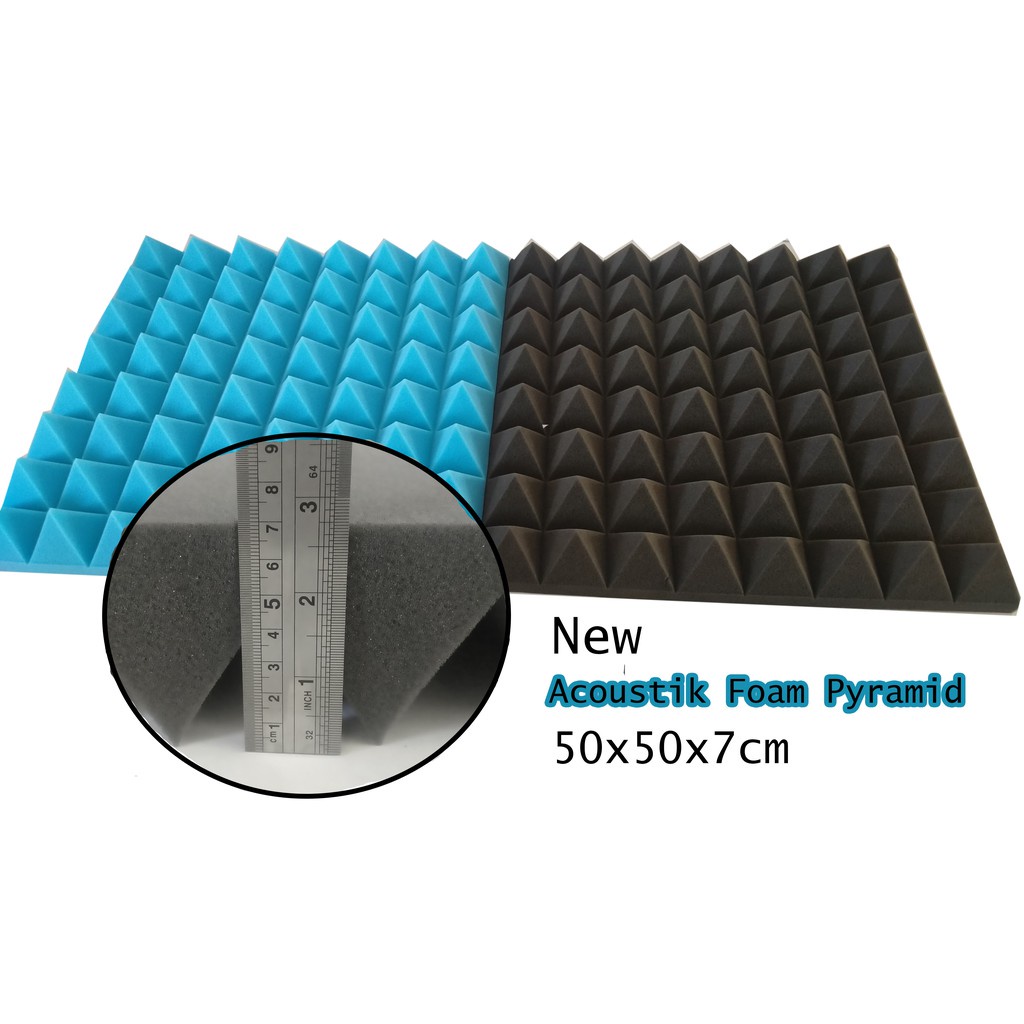 Busa Peredam Suara Model Pyramid - Acoustic Foam 50x50x7 cm