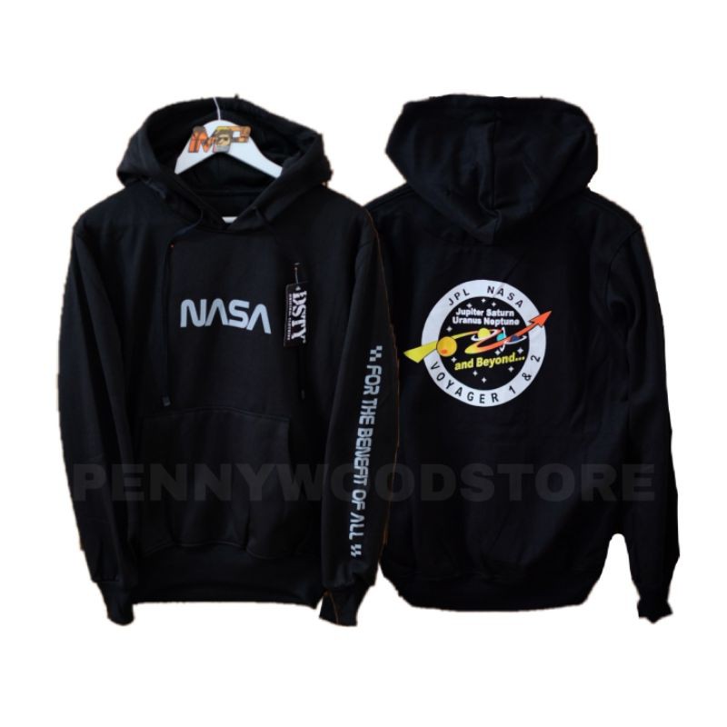 Jaket Hoodie Pria Nasa X Vans Space Voyager Hitam Premium