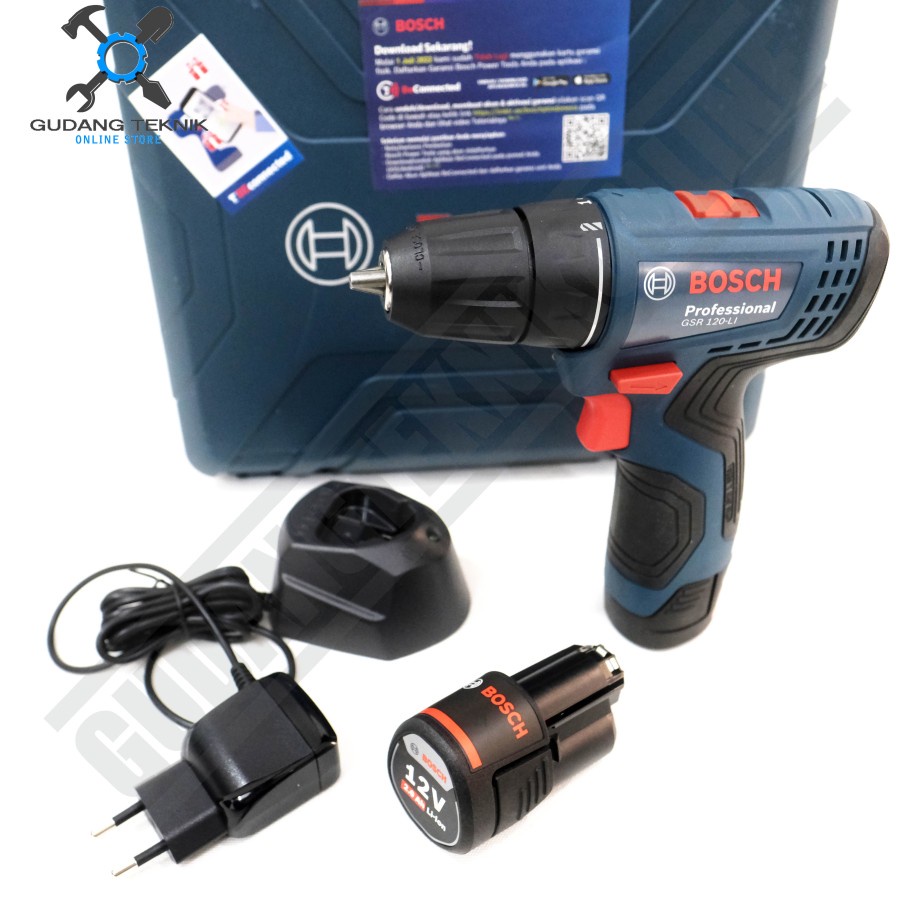 Mesin Bor CORDLESS 10mm BOSCH 12V / Bor BATERAI Bosch 10 mm Bor Tangan - Cordless Drill 10mm