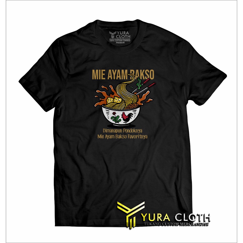 Kaos Pria Distro MIE AYAM BAKSO