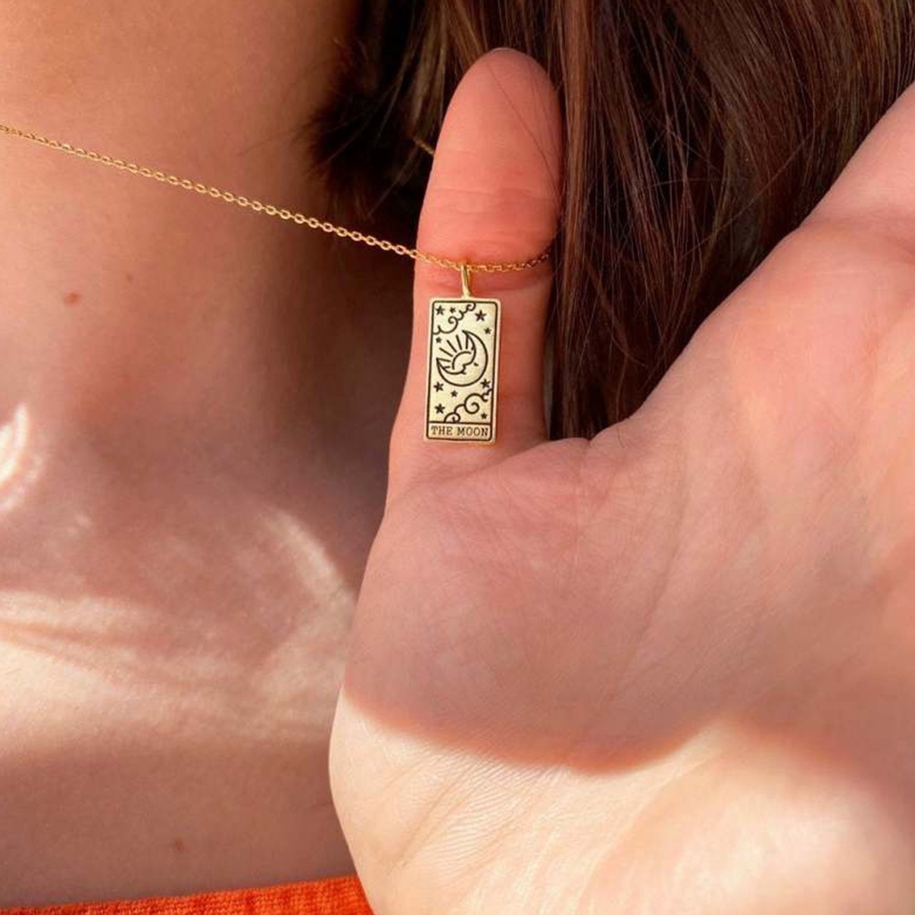 Hu Hu Hu Hu Hu Alat Bantu Pasang Kacamata♡ Kalung Rantai Leher Adjustable Bentuk Tarot Bahan Alloy Untuk Unisex