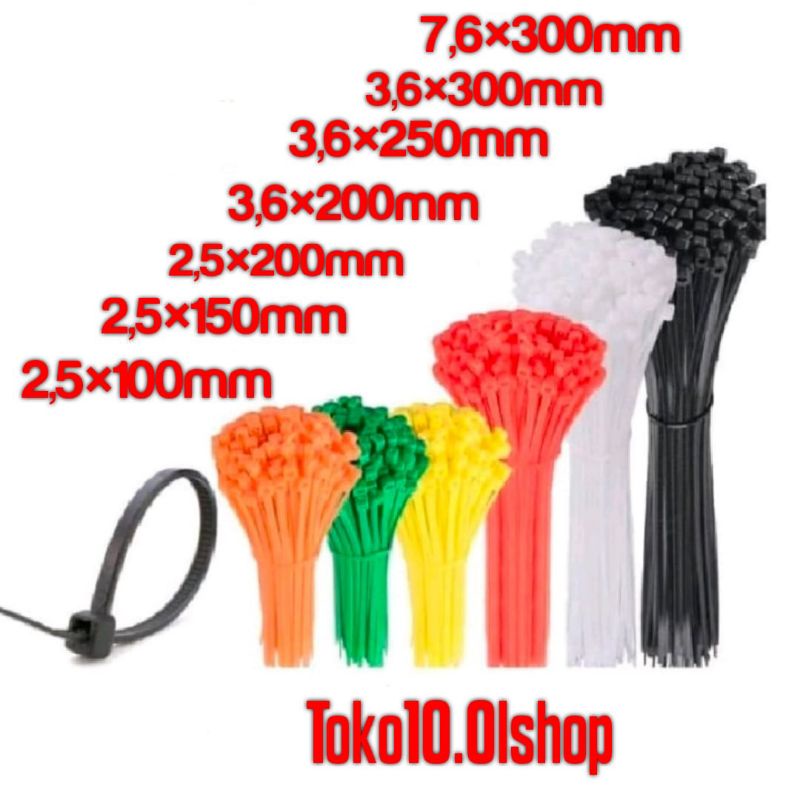 Kabel Ties/Kabel Tie/Kabel Pengikat/Kabel Ties⭐Toko10⭐