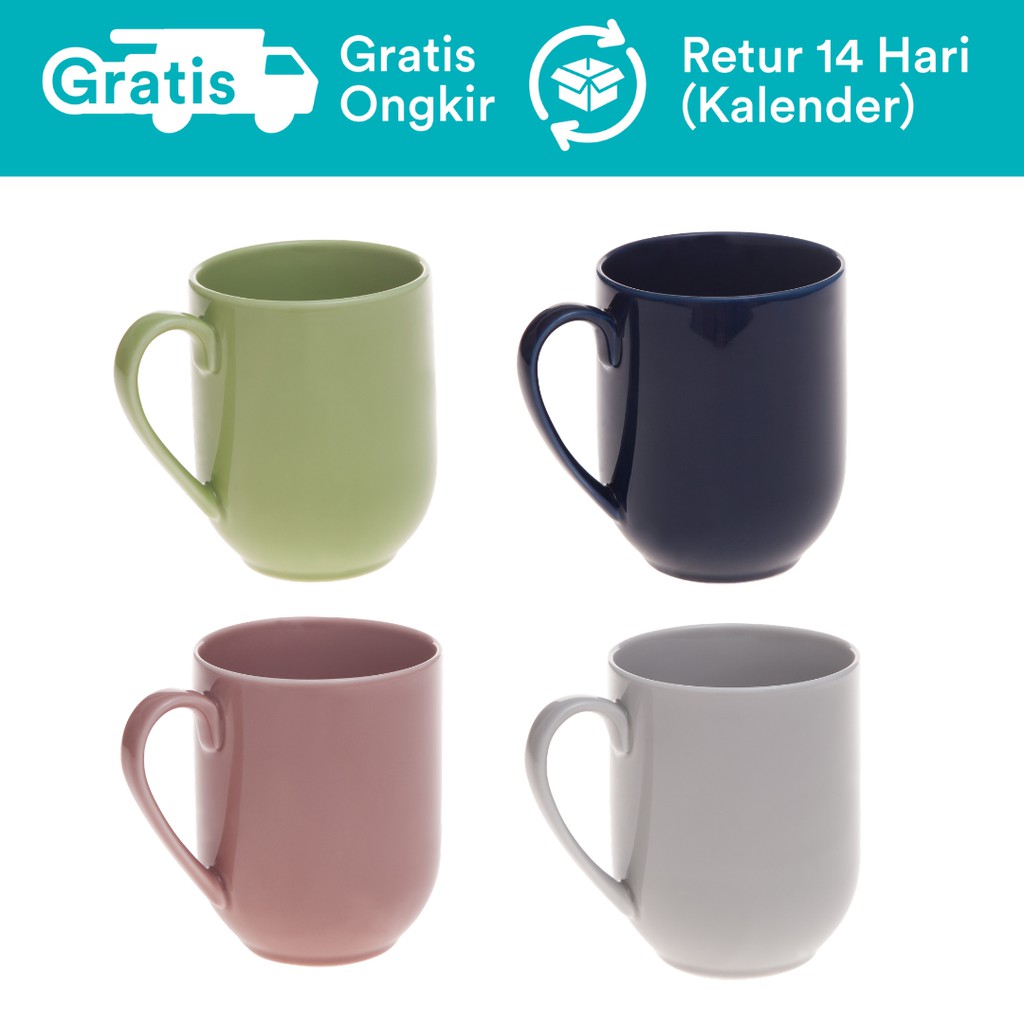 Dekoruma Maka Mug Keramik  Polos Gelas  Minum dari  