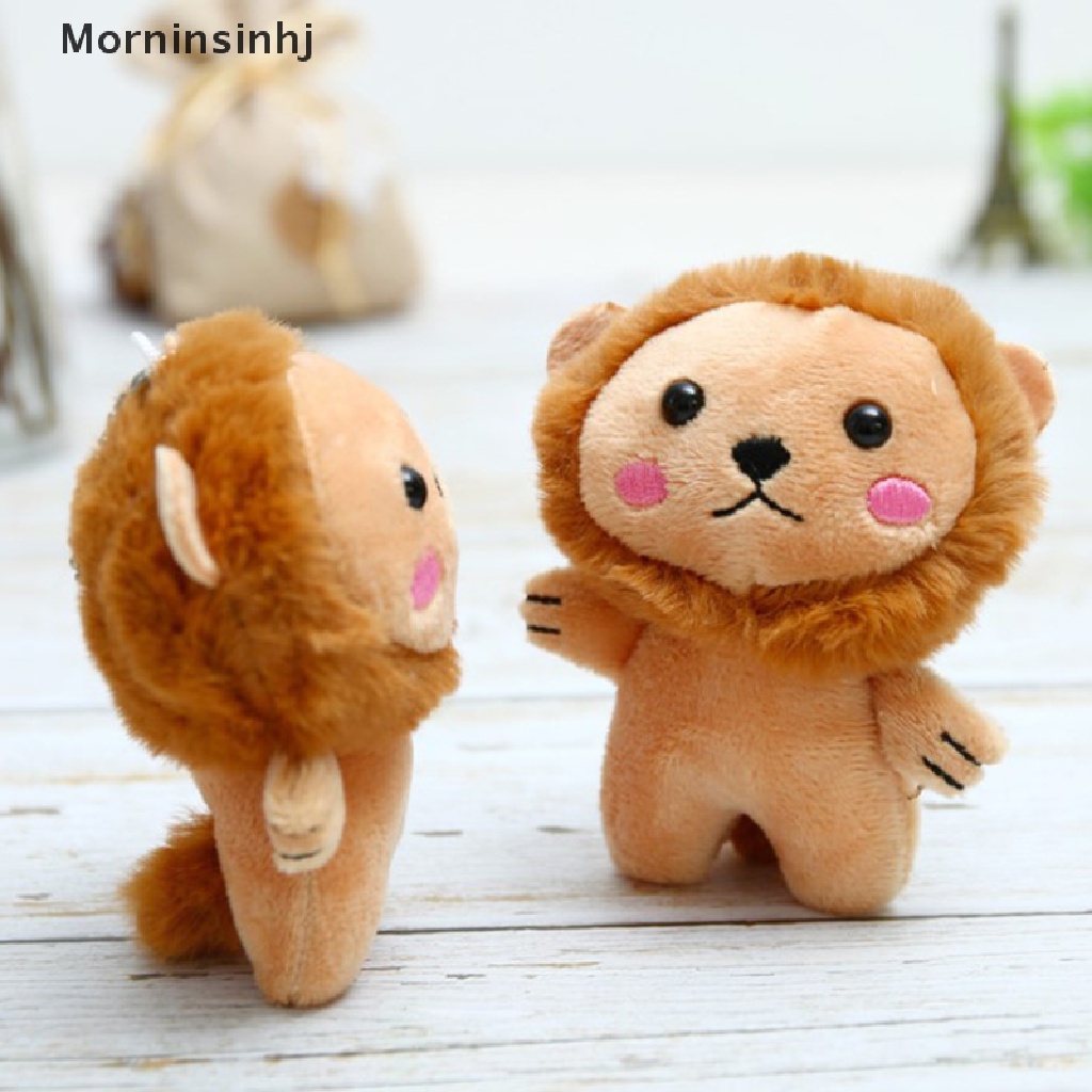 Mornin 1PC Lovely Lion Plush Keychain Mainan Animal Stuffed Boneka Binatang Lembut Mewah Lion id