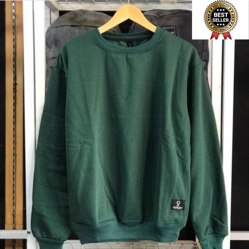 Sweater Polos Basic Moxie Crewneck Keep Searching Ukuran M-XXL Unisex