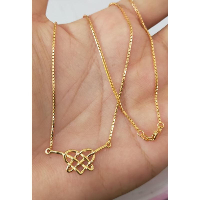 kalung ikatan cinta,buat dewasa dan remaja,perak asli cap 925,pjg 40 cm,rose gold