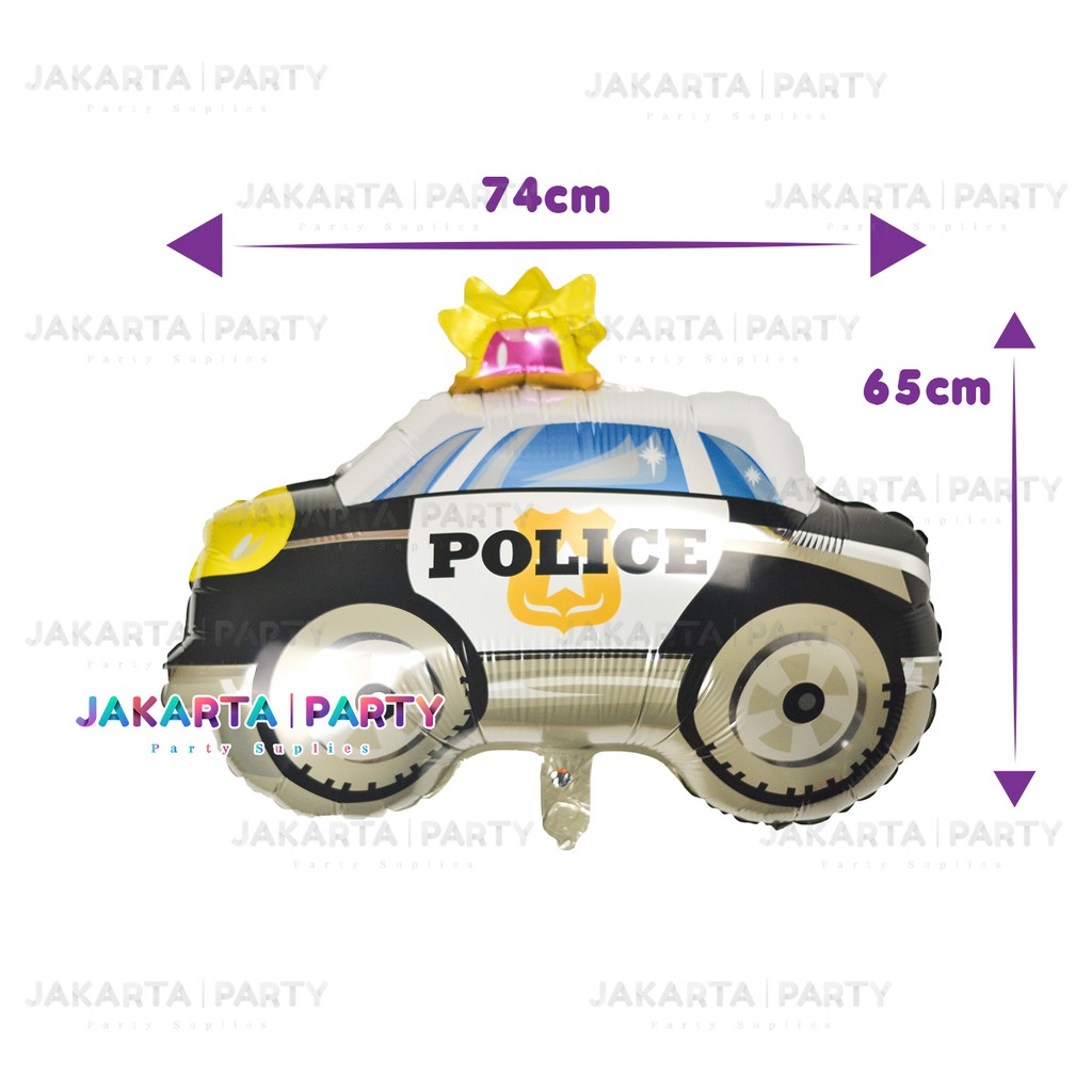 Balon Foil Mobil Polisi / Police Foil Car / Balon Karakter Cars