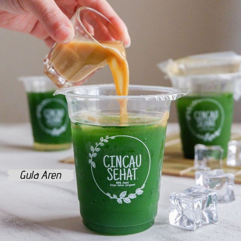 

Cincau Hijau Sehat 12oz Gula Aren