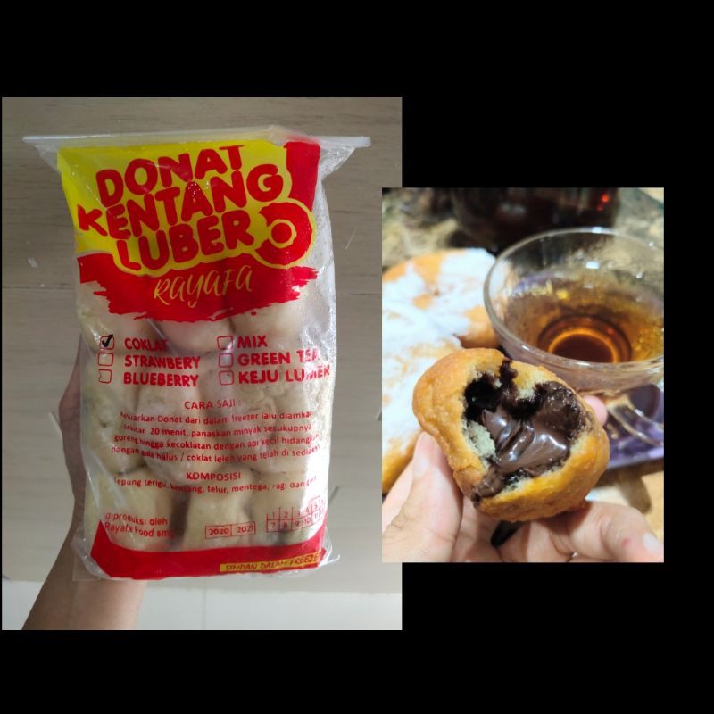 

Donat kentang luber coklat