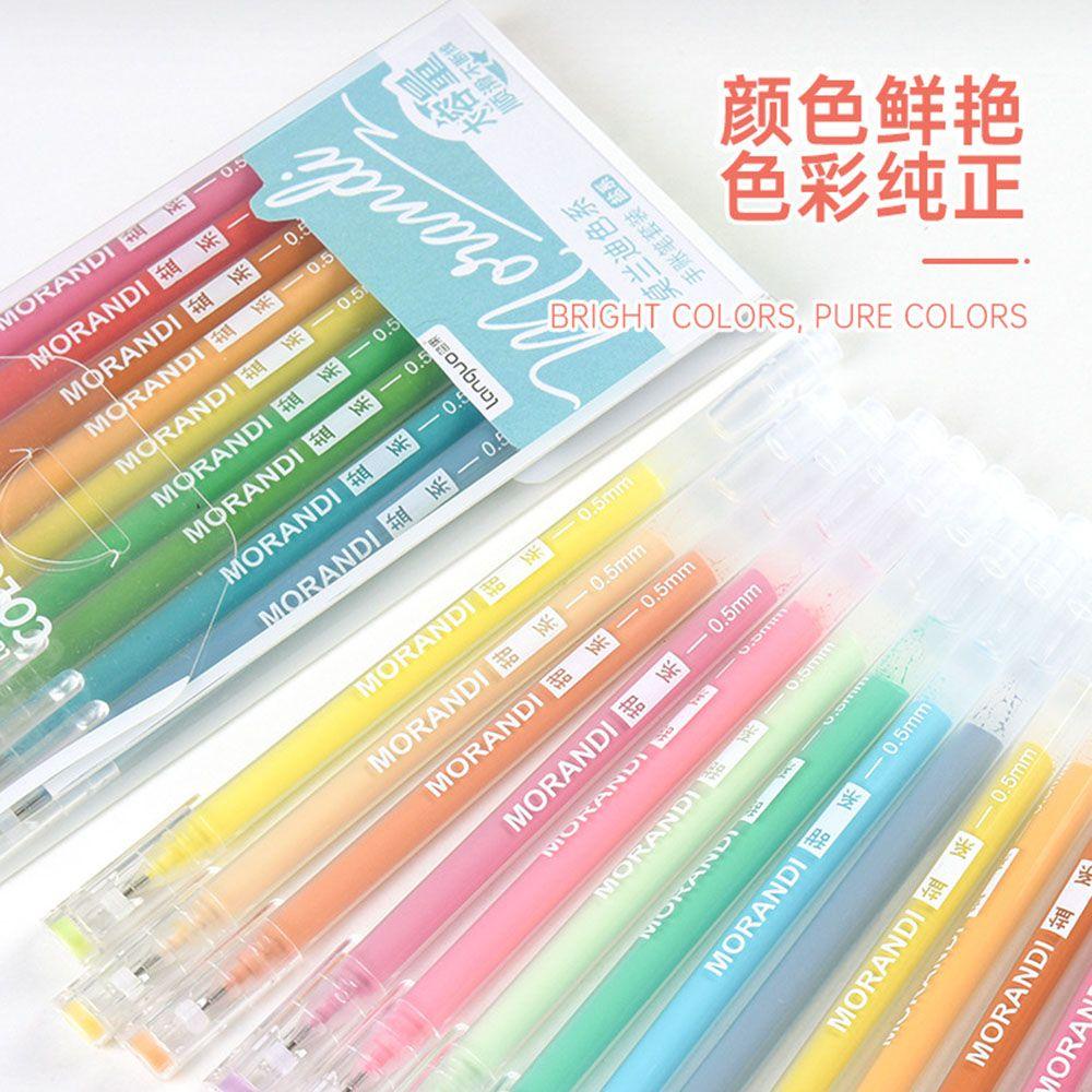 Populer 9pcs Pen Air Perlengkapan Kantor Notebook Diary Morandi Kuas Lukisan