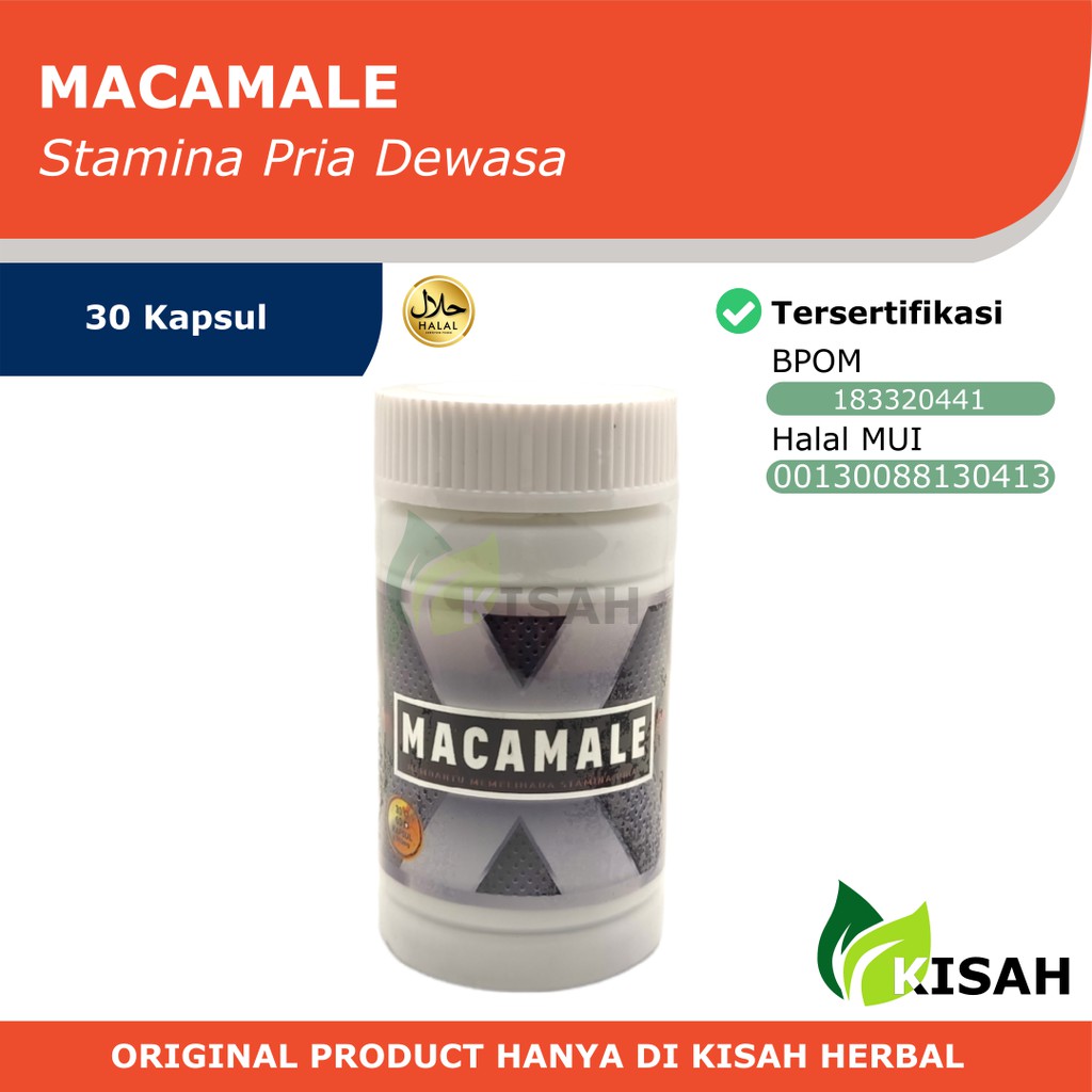 MACAMALE 30 Kapsul - Suplemen Stamina Vitalitas Pria Dewasa Tahan Lama dan Anti Lelah