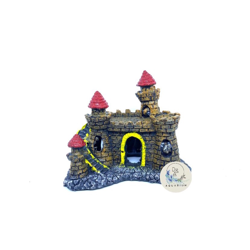Hiasan Aquarium Aquascape Rumah Kastil Mini 2