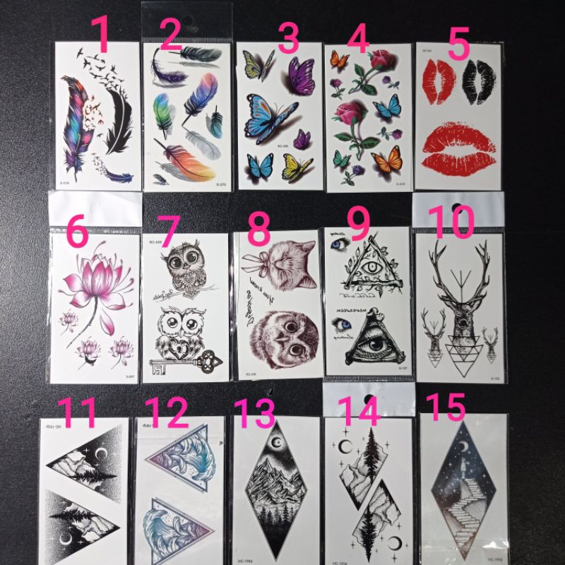 Jual Tato Temporer Tattoo Temporary Ukuran 10 X 6 Cm | Shopee Indonesia